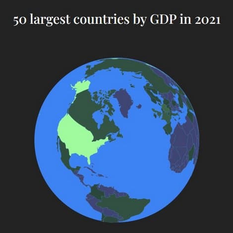 50 largest countries by GDP